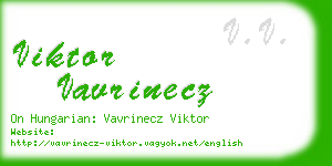 viktor vavrinecz business card